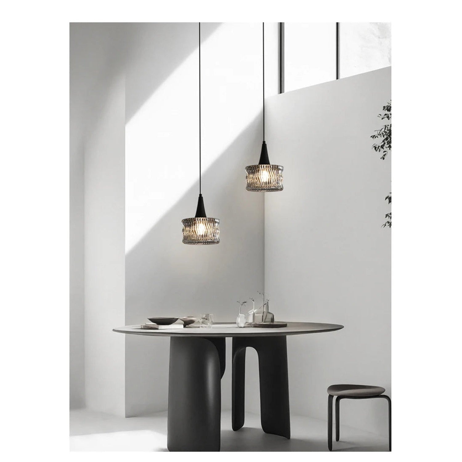 Nordic Glass LED Pendant Lamp — Modern Luxury Hanging Light for Dining Room & Living Room