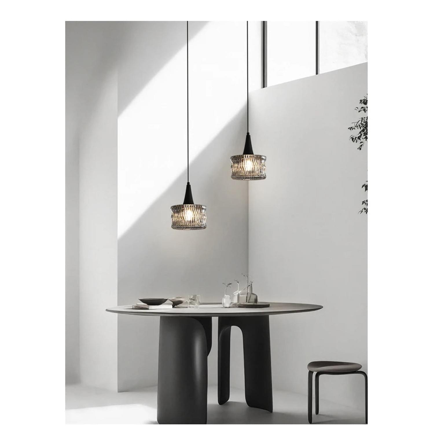 Nordic Glass LED Pendant Lamp — Modern Luxury Hanging Light for Dining Room & Living Room