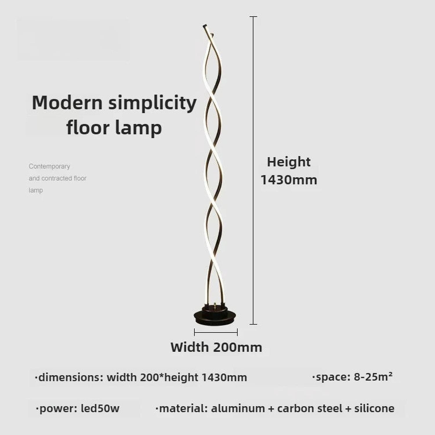 Light That Moves the Eye — Spiral LED Floor Lamp with Remote Control