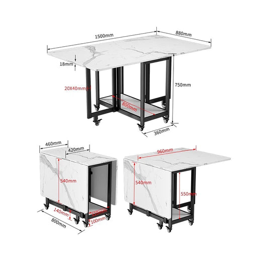 Italian Luxury Foldable Dining Table