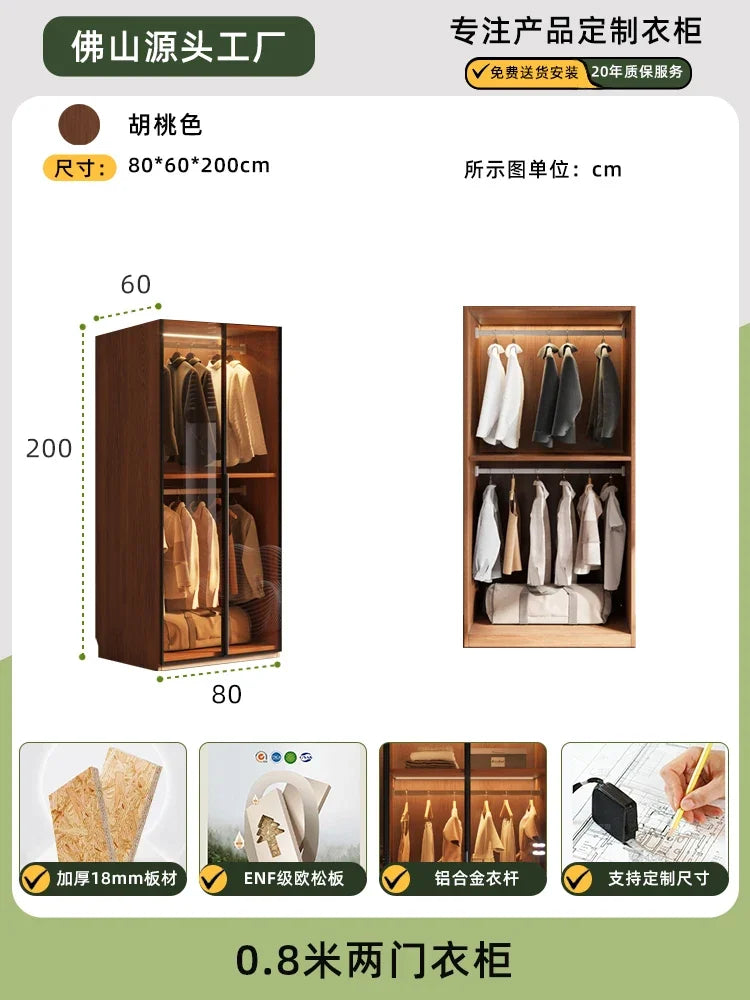 Modern Glass Wardrobe — L-Shaped Corner Closet with Luxury Storage
