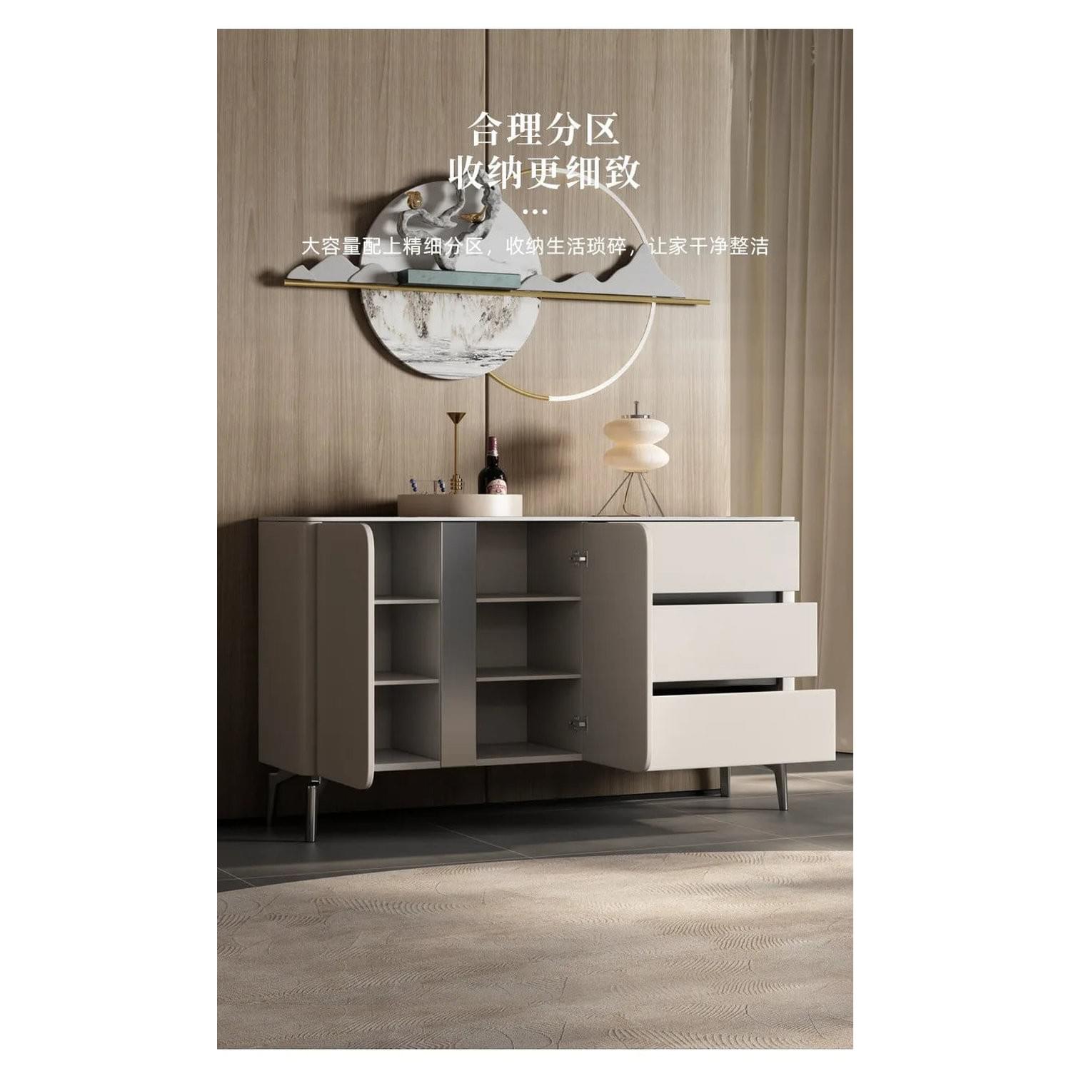 Premium Minimalist Display Cabinet — Light Luxury Living Room Storage