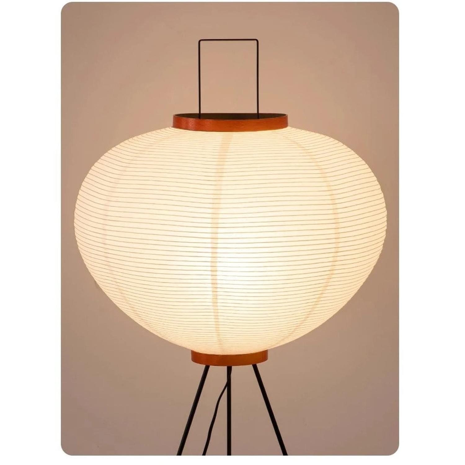 Wabi-Sabi Rice Paper Floor Lamp – Noguchi Style