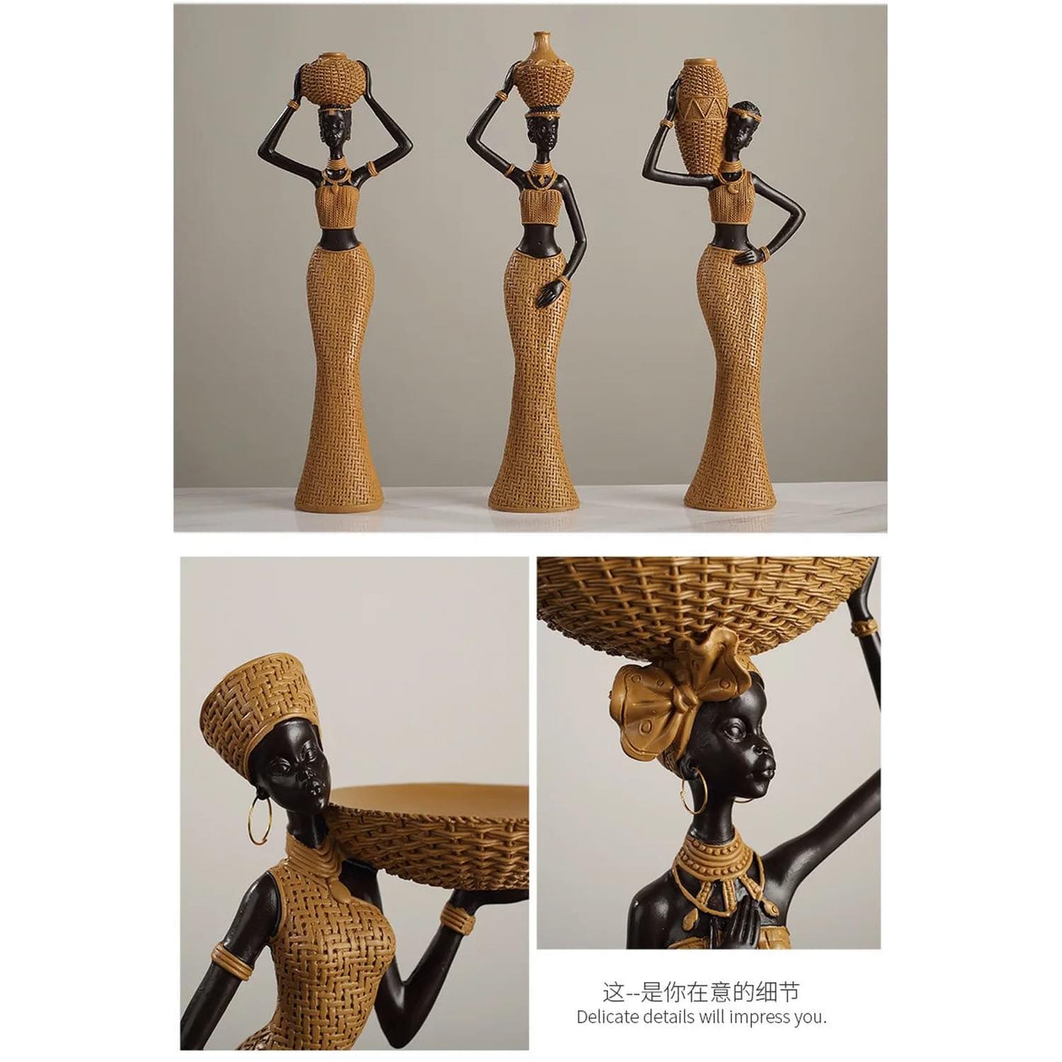 Woven in Gold — Tribal Weave Resin Sculpture in Bohemian Gold & Brown