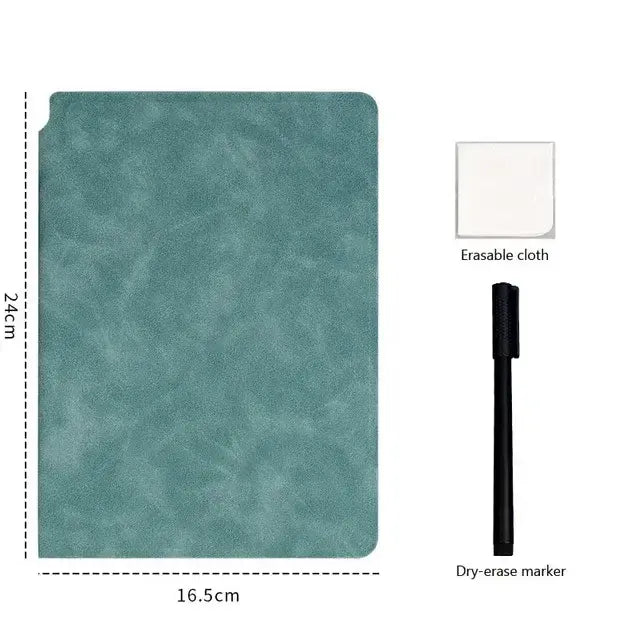 Write It, Wipe It, Repeat — Reusable Whiteboard Set with Blue Pen & Eraser