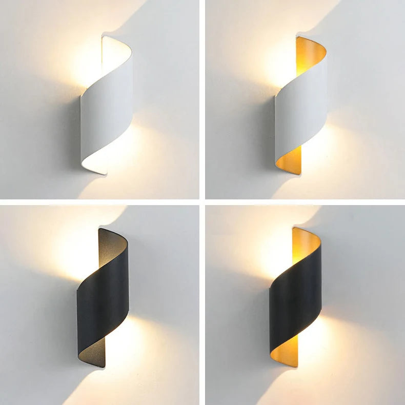 Spiral LED Wall Light — Nordic Modern Indoor & Outdoor Sconce