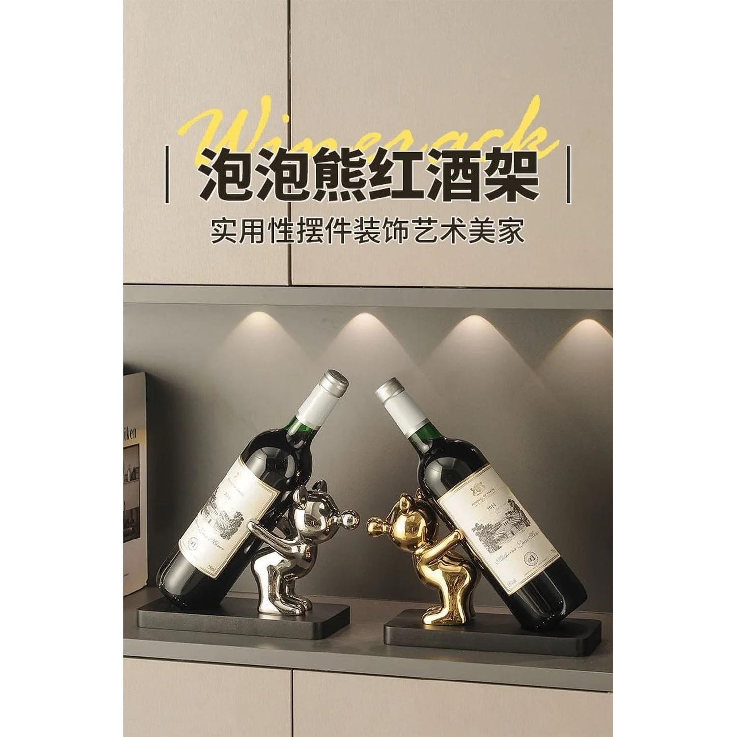 Ceramic Wine Rack & Cabinet Accent Decor