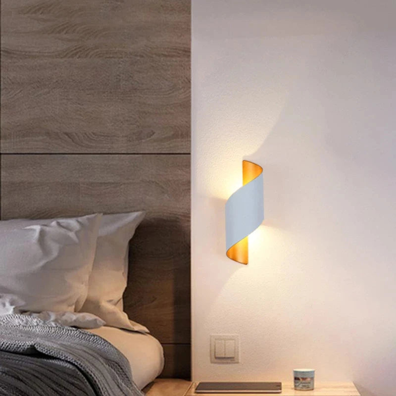 Spiral LED Wall Light — Nordic Modern Indoor & Outdoor Sconce