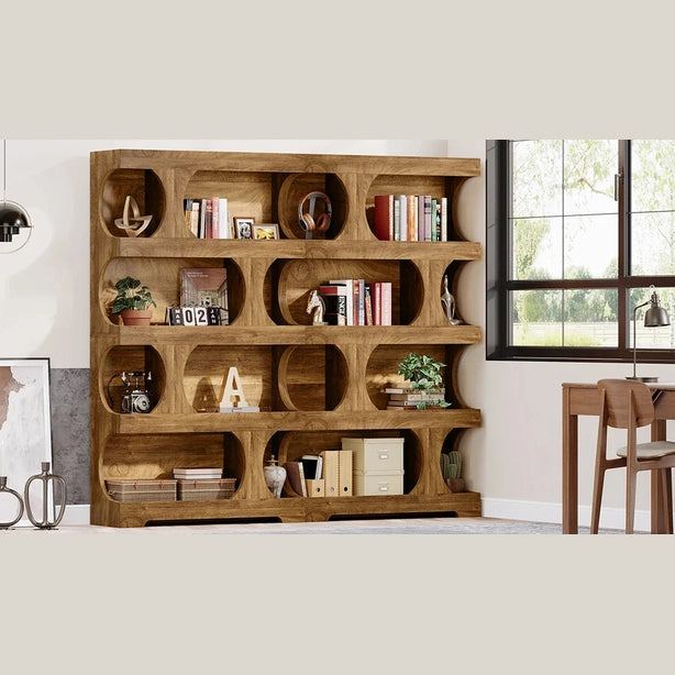 Stories on Display — Tribesigns 71" S-Shaped Bookcase
