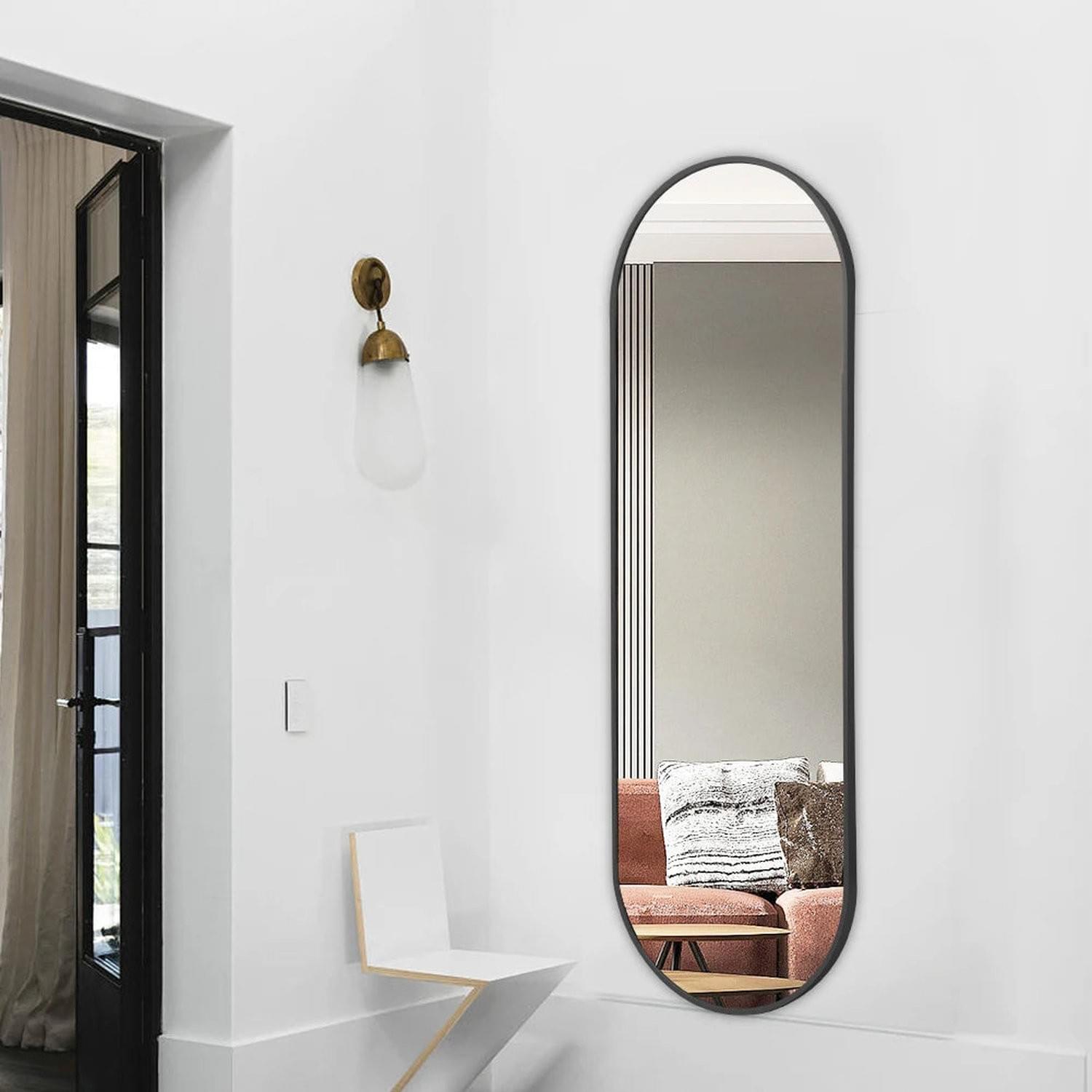 The Mirror That Opens the Room — Oversized Oval Full-Length Mirror