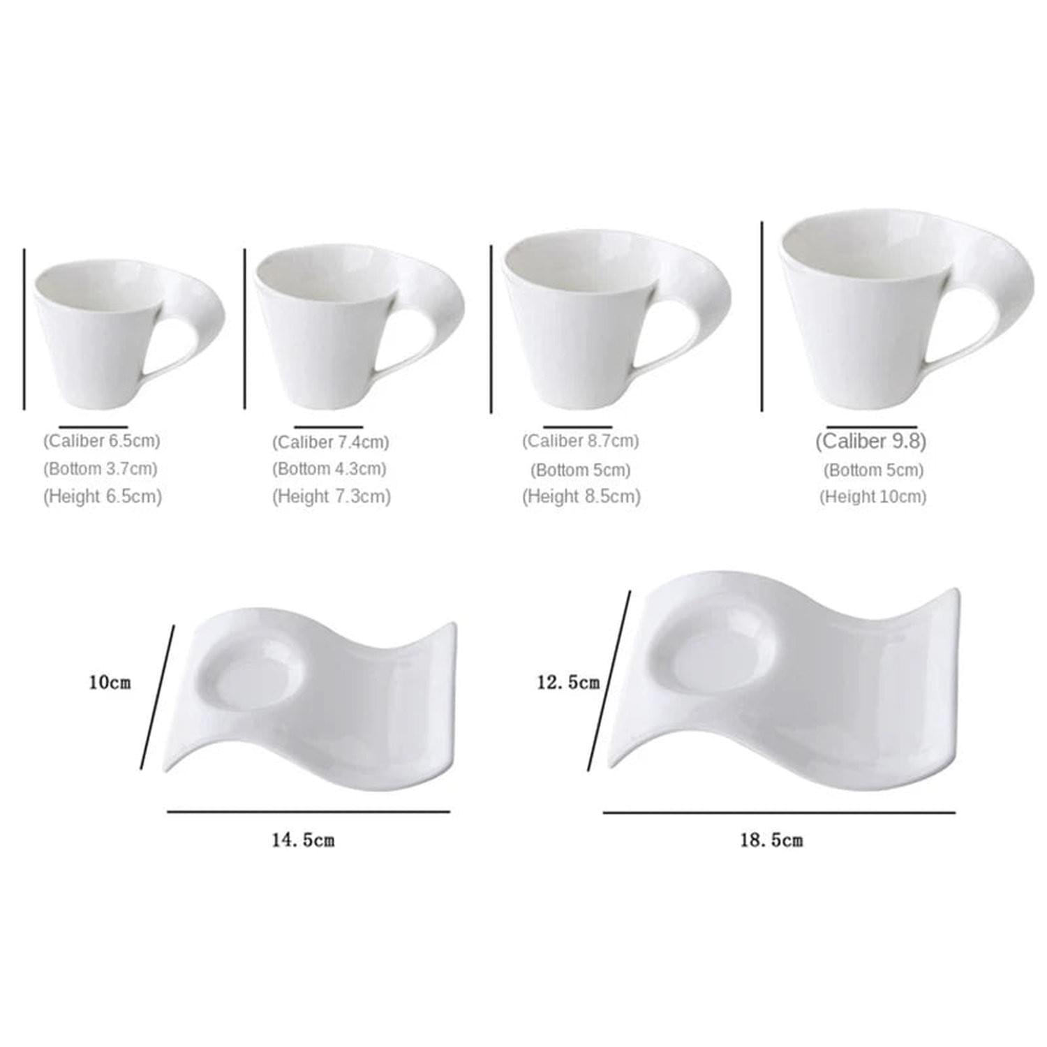 The Morning Ritual — Wavy Ceramic Coffee Cup