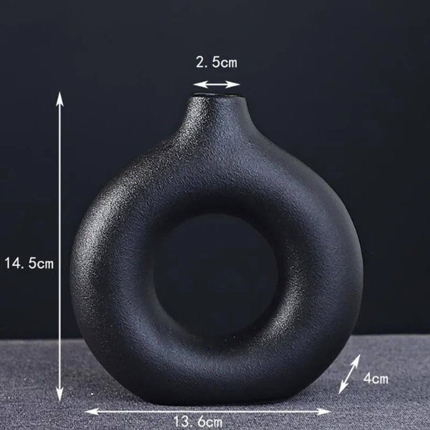 Porcelain Doughnut Vase — For Fresh & Dried Flower Arrangements