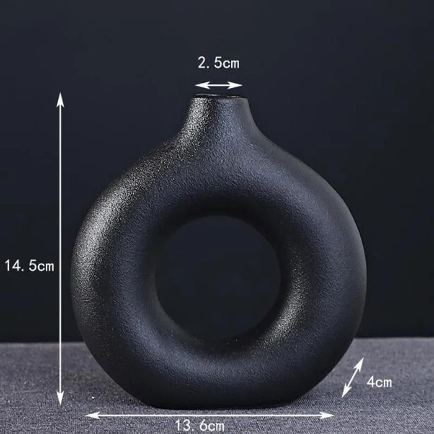 Porcelain Doughnut Vase — For Fresh & Dried Flower Arrangements