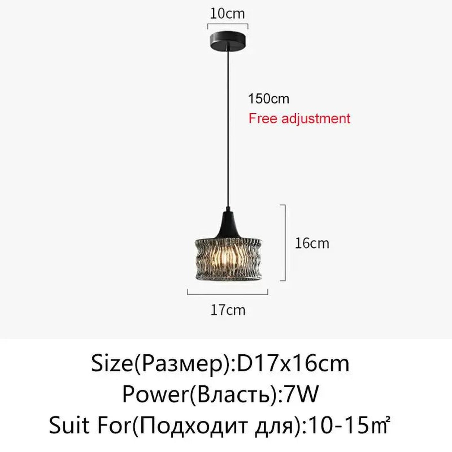 Nordic Glass LED Pendant Lamp — Modern Luxury Hanging Light for Dining Room & Living Room