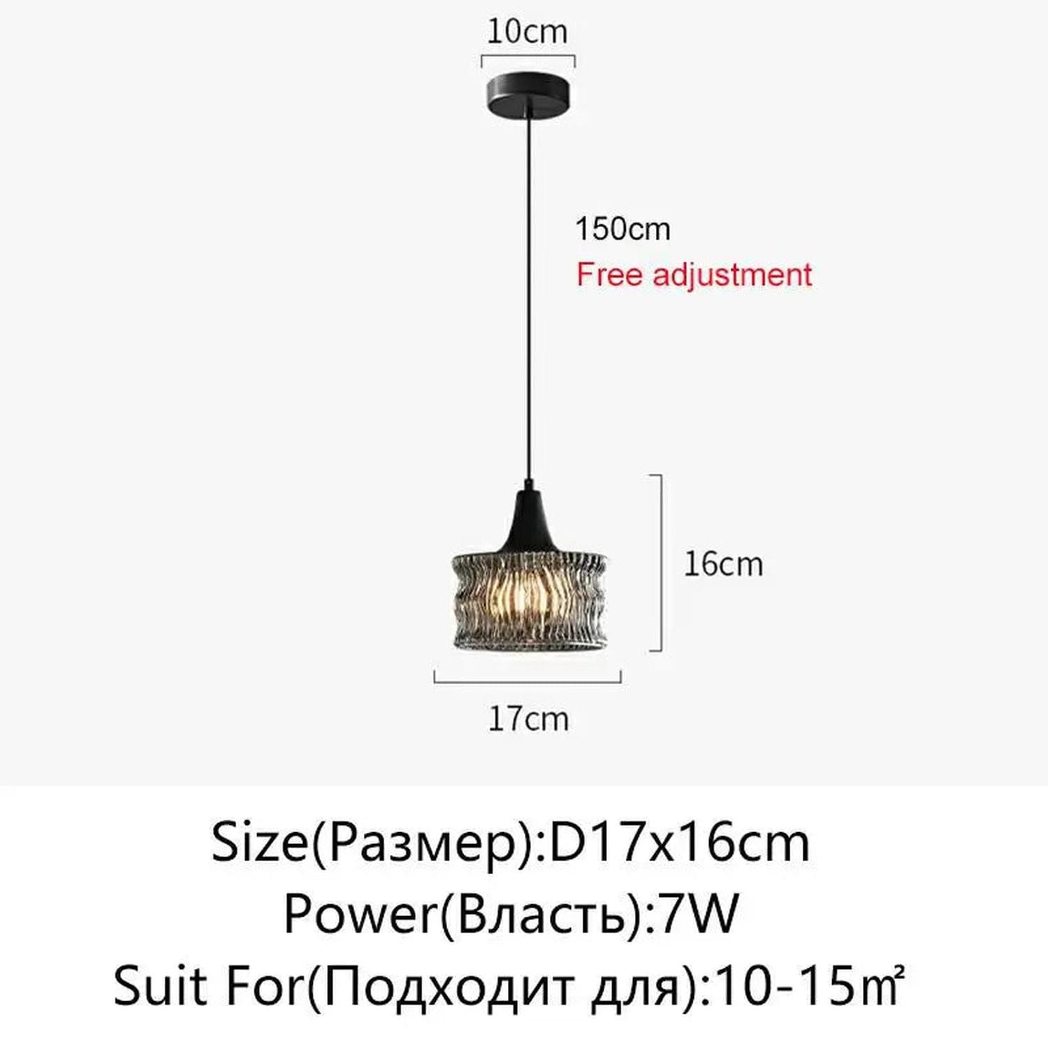 Nordic Glass LED Pendant Lamp — Modern Luxury Hanging Light for Dining Room & Living Room