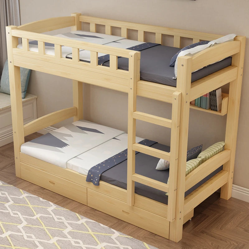 Modern Wooden Bunk Bed — Safe & Stylish Kids' Bedroom Furniture
