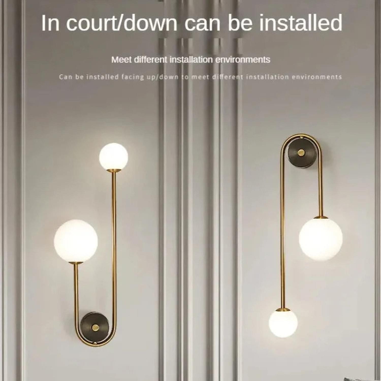 The Warm Detail — Gold Glass Ball Wall Sconce