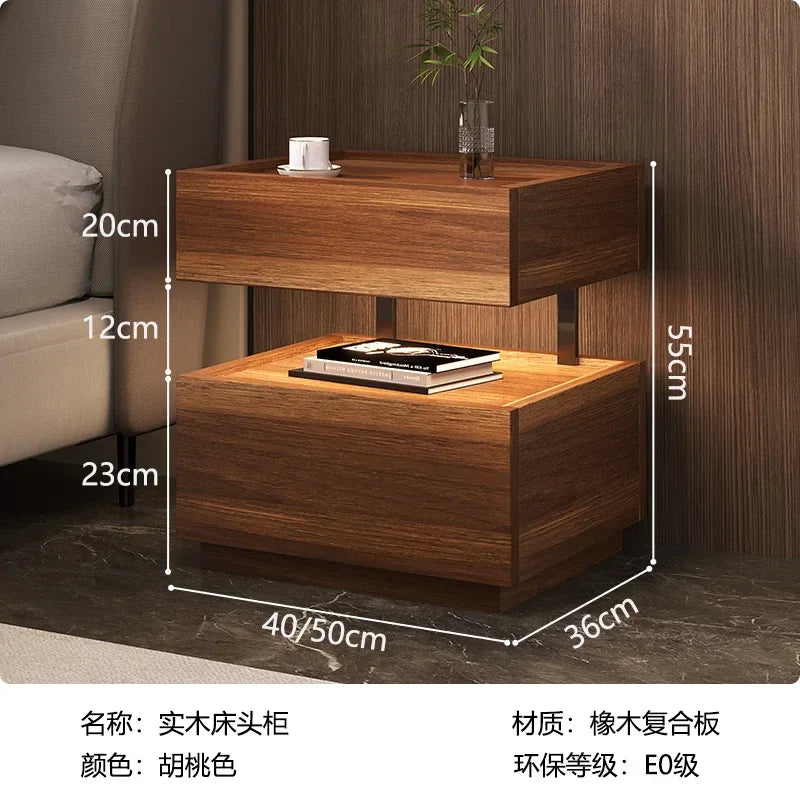 European Luxury Bedside Table – Modern Nightstand with Storage for Bedroom