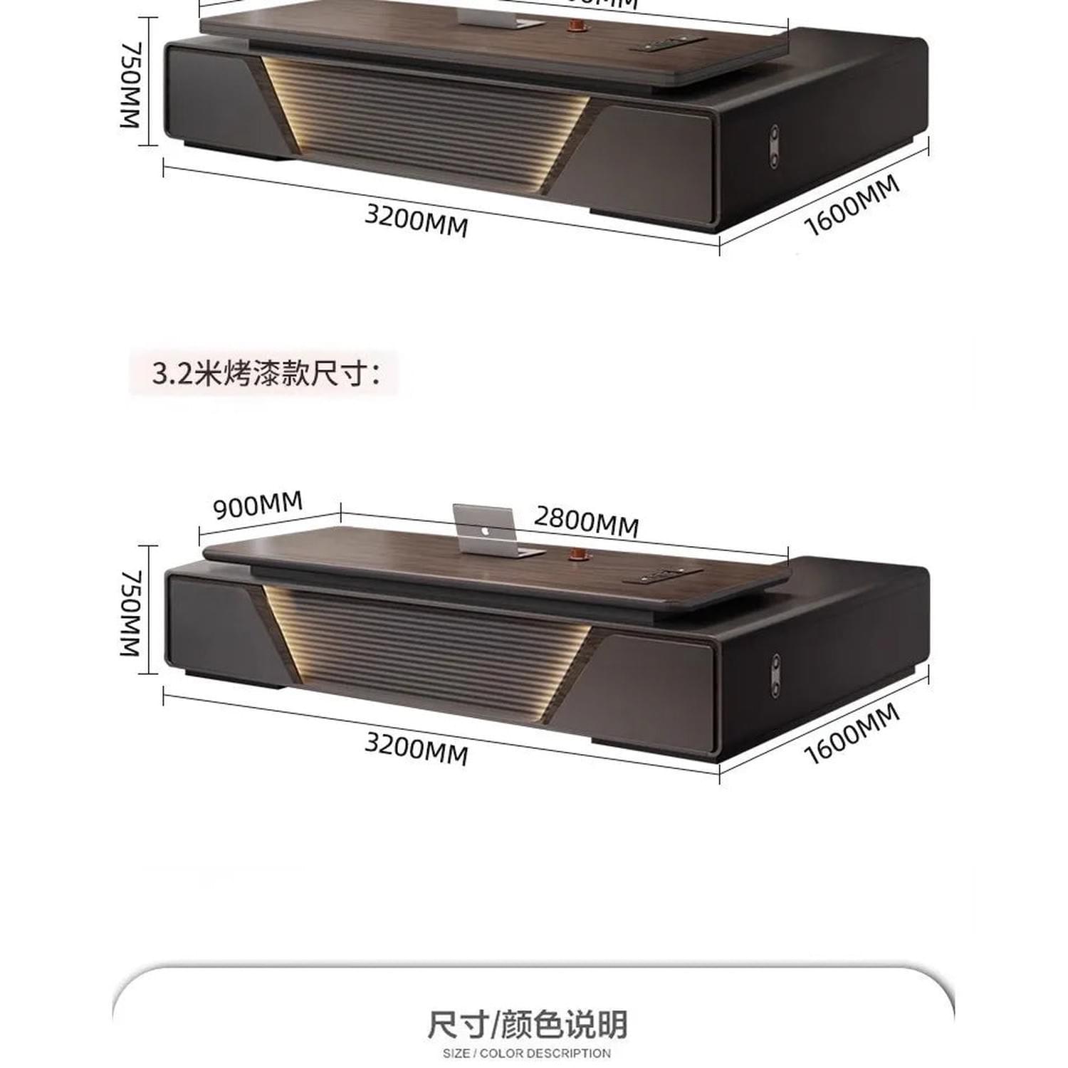 Height-Adjustable L-Shaped Gaming & Home Office Desk