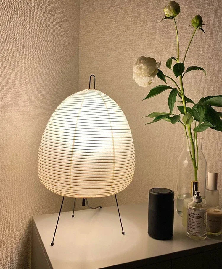 Wabi-Sabi Rice Paper Floor Lamp – Noguchi Style