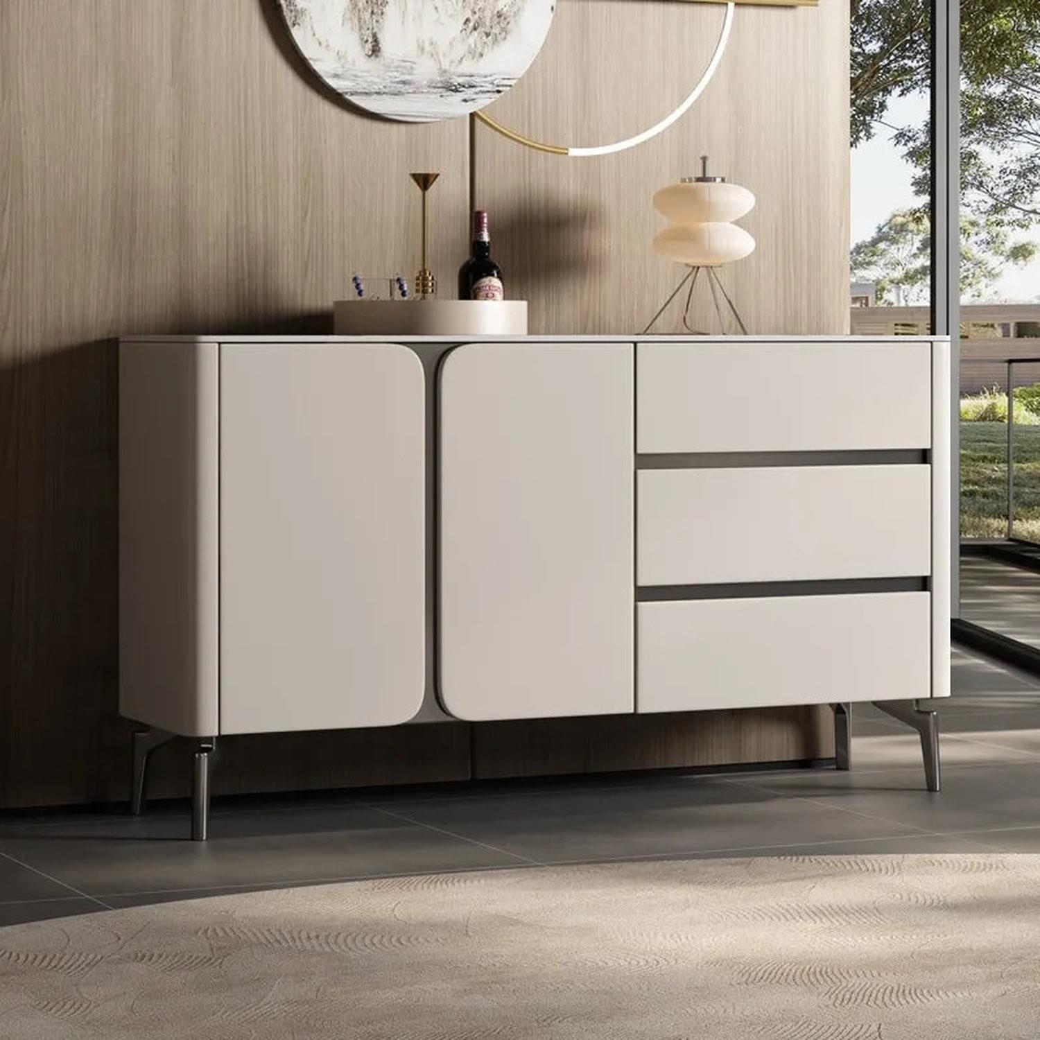 Premium Minimalist Display Cabinet — Light Luxury Living Room Storage