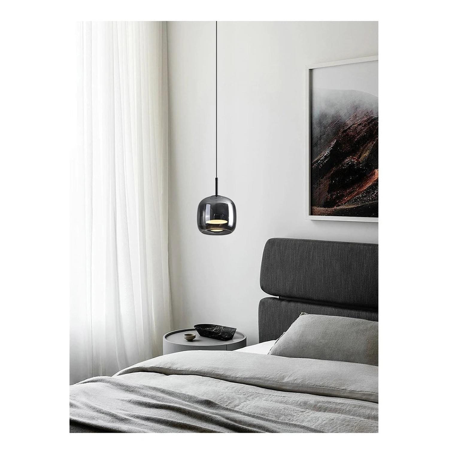 Nordic Glass LED Pendant Lamp — Modern Luxury Hanging Light for Dining Room & Living Room