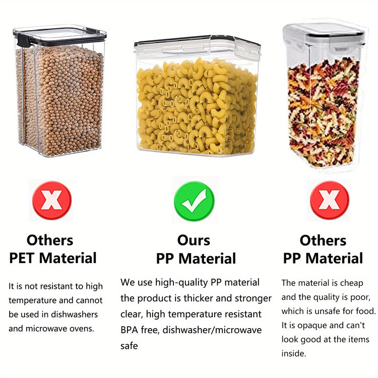 6-Piece Airtight Food Storage Container Set with Labels Jonine’s Corner