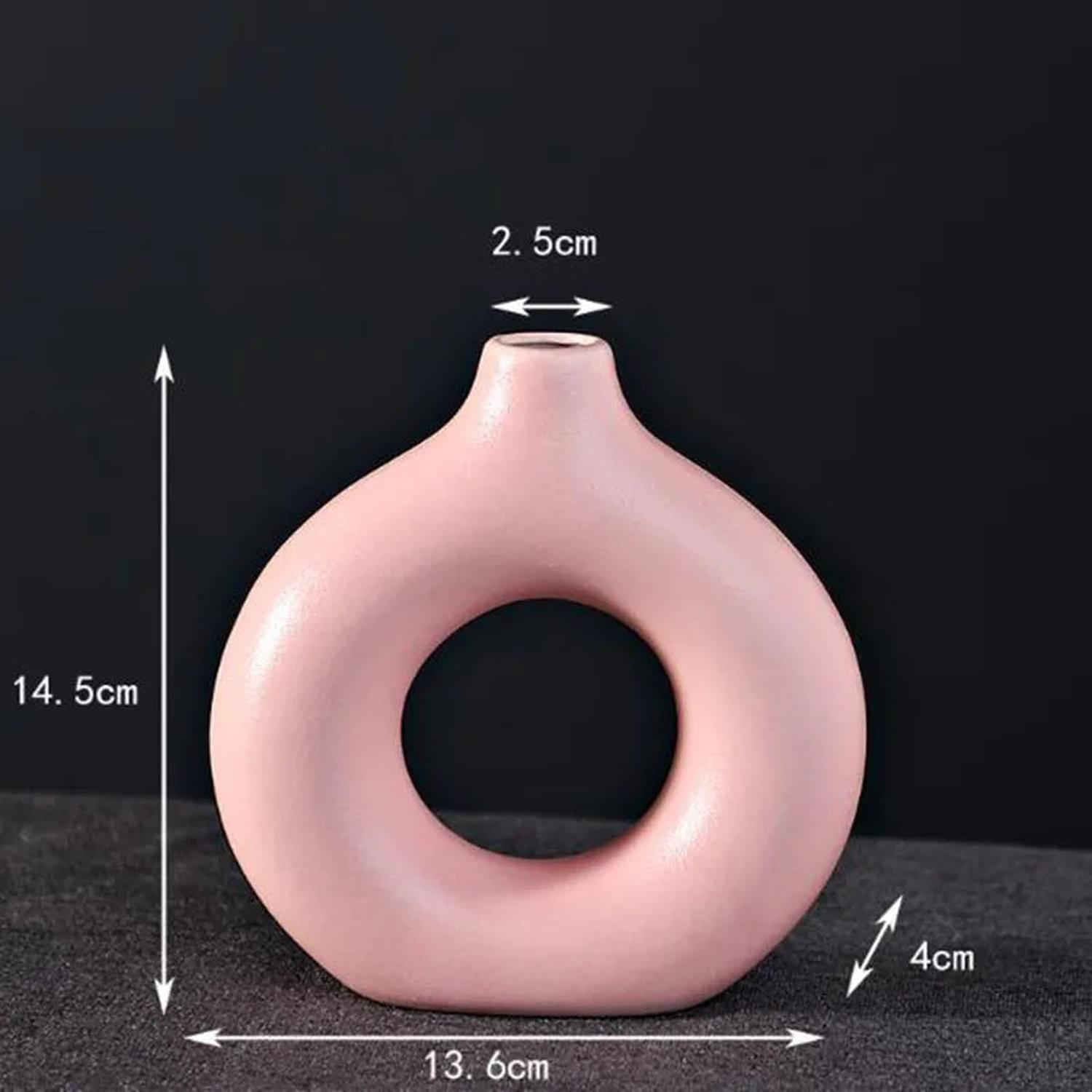 Porcelain Doughnut Vase — For Fresh & Dried Flower Arrangements