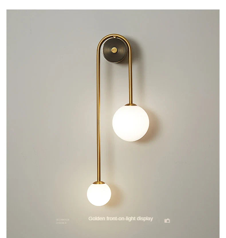 The Warm Detail — Gold Glass Ball Wall Sconce