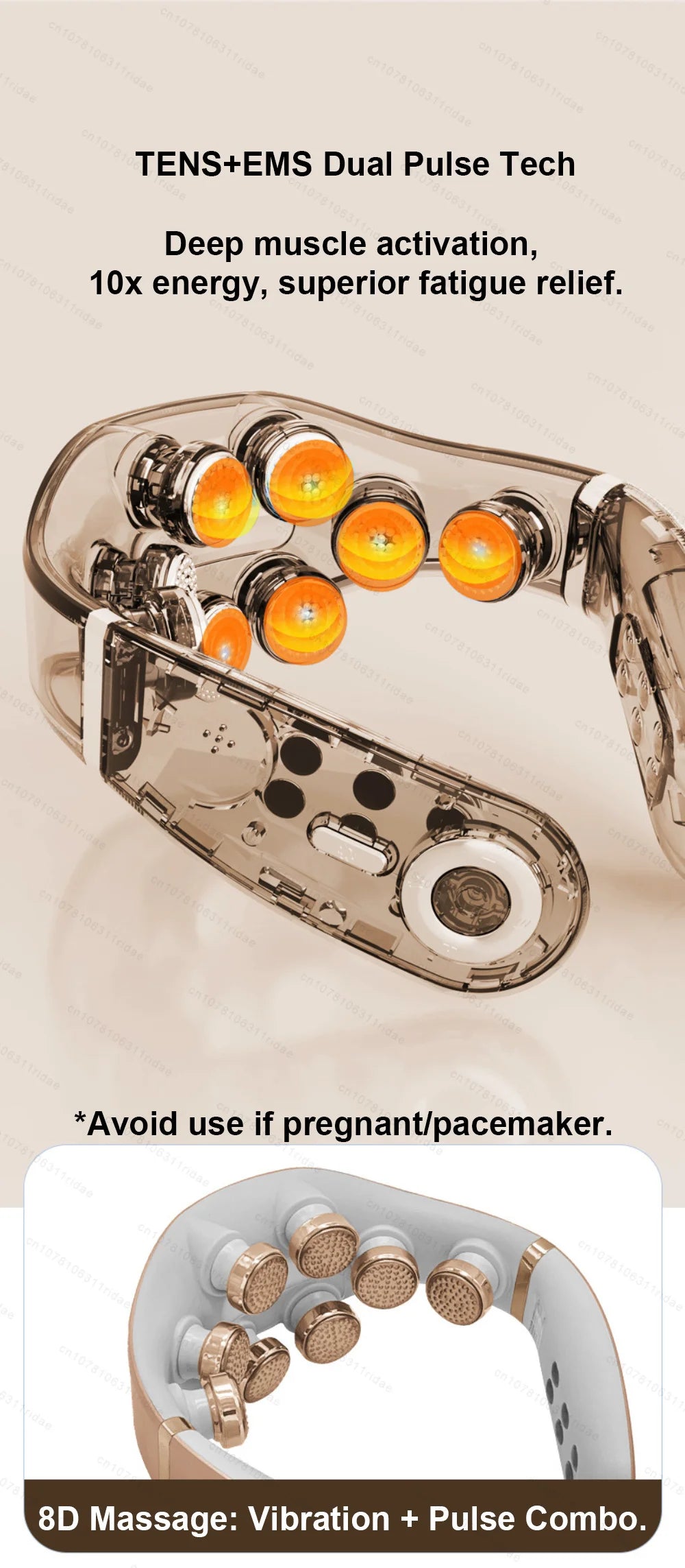 The Tension Release — 8D Electric Pulse Neck & Shoulder Massager with Heat