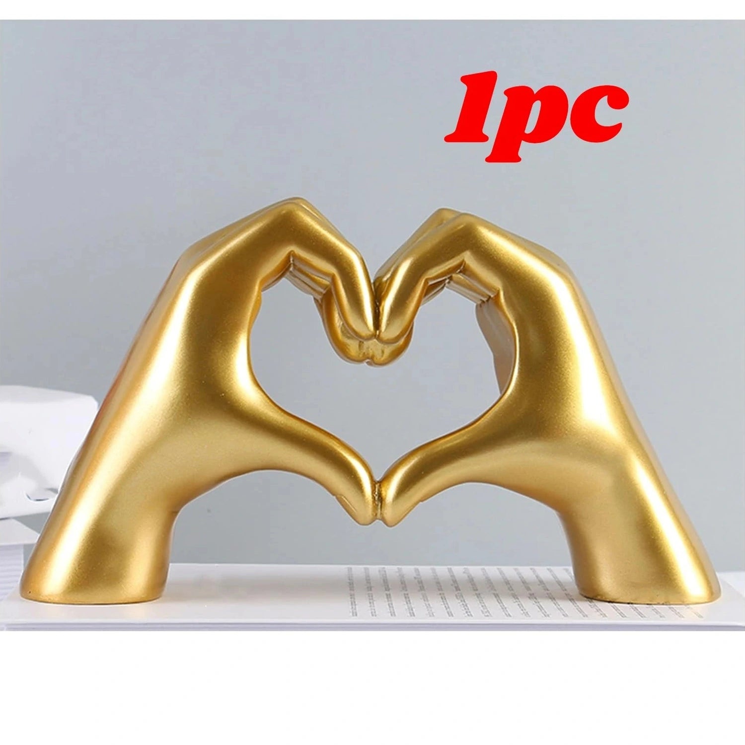 1pc Love Gesture Sculpture Desktop Decoration Heart Hand Nordic Light Luxury Crafts Can be given as a romantic gift for couple Jonine’s Corner