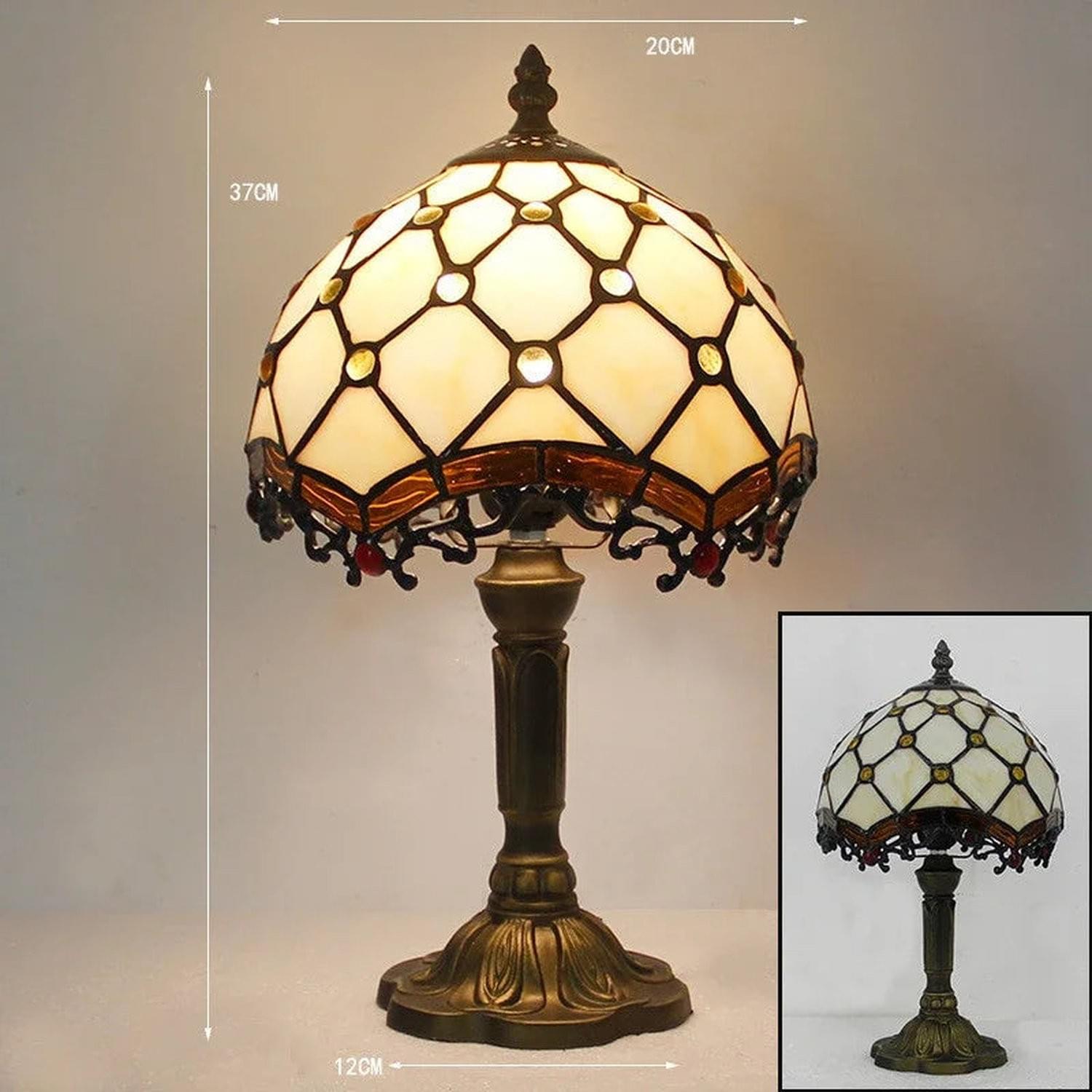 Old World Glow — European Retro Art Glass LED Desk Lamp