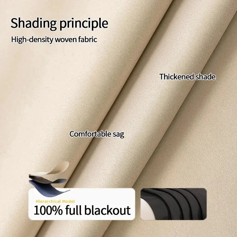 Self-Adhesive No-Drill Blackout Curtains