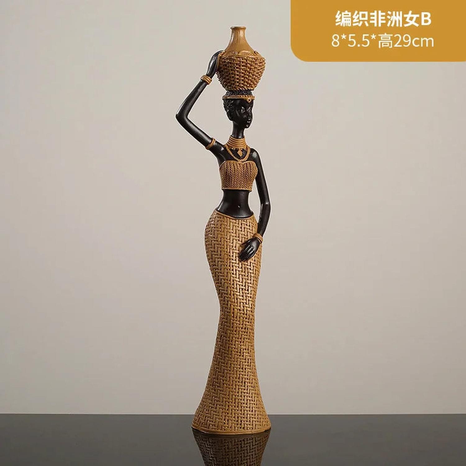 Woven in Gold — Tribal Weave Resin Sculpture in Bohemian Gold & Brown