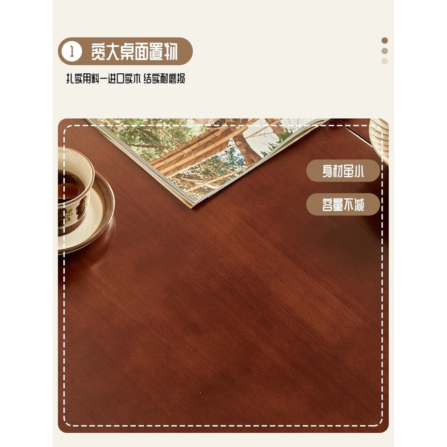 Mid-Century Foldable Dining Table