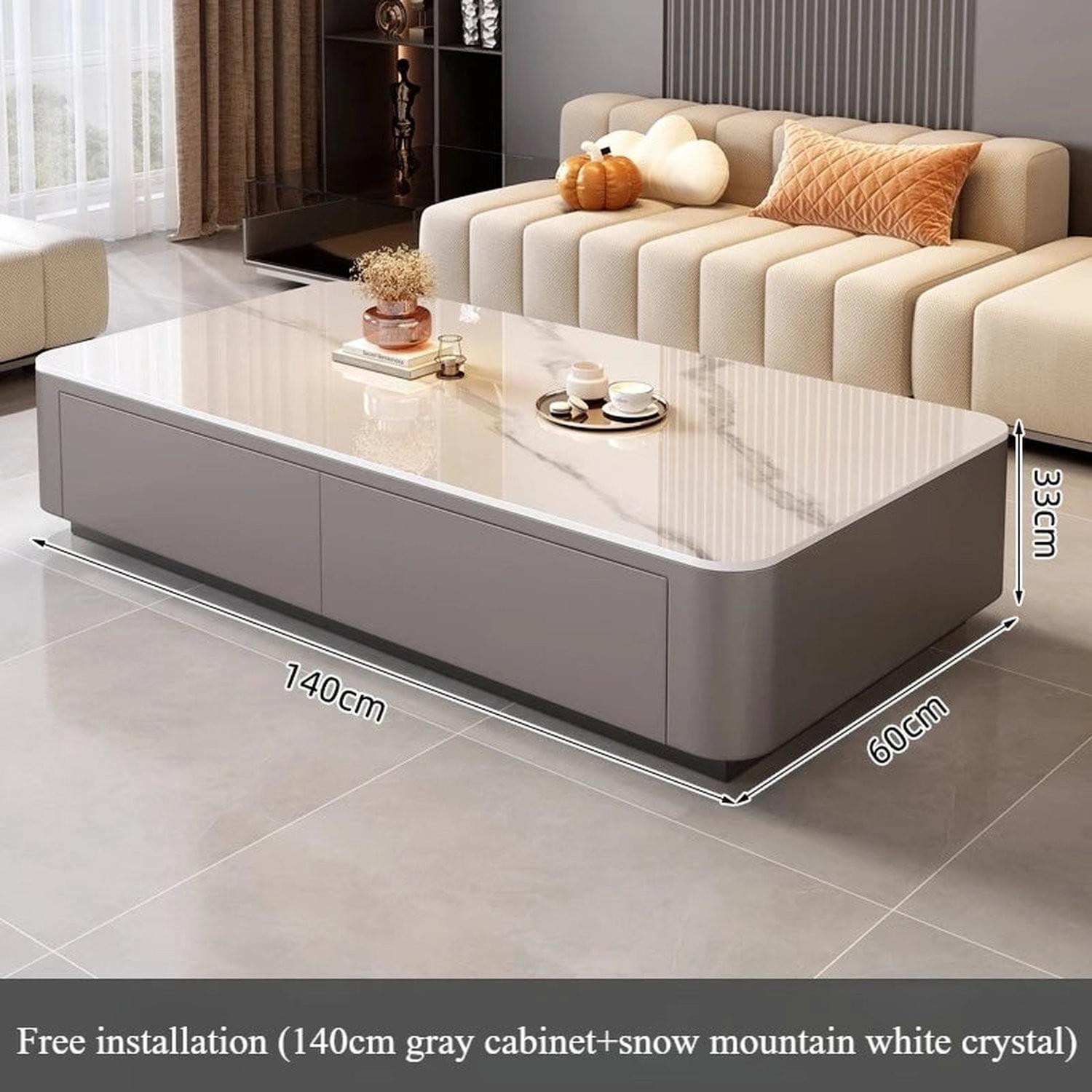 Nordic Clear Designer Coffee Table — Minimalist Living Room Décor