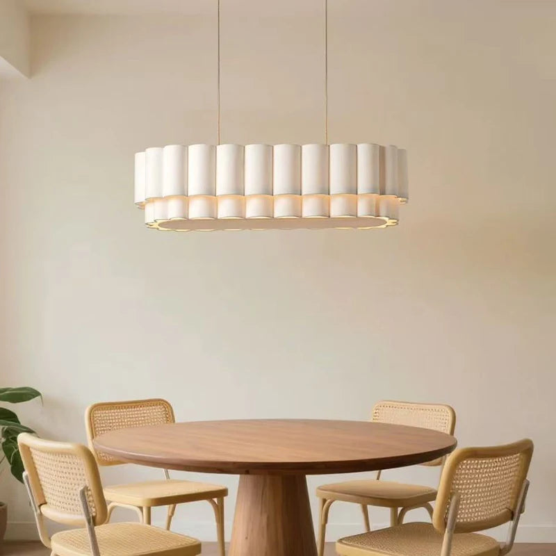 American Wabi Sabi Fabric Pendant Light Living Dining Room Loft Bar Droplight Lighting Home Decor Bedroom Hanging Chandelier