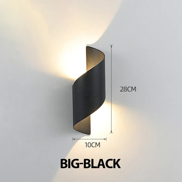 Spiral LED Wall Light — Nordic Modern Indoor & Outdoor Sconce