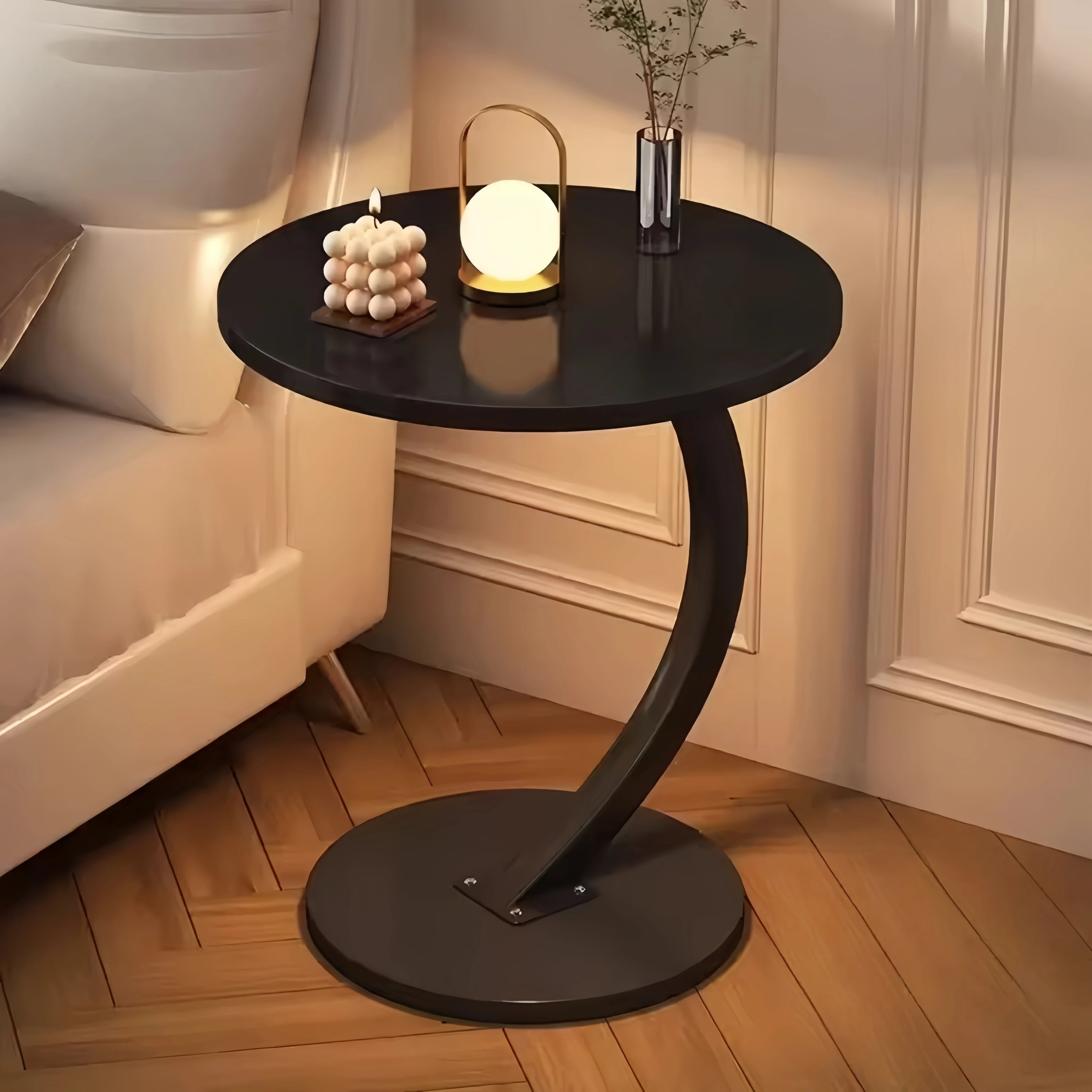 Round Mini Side Table — Modern Space-Saving Coffee Table