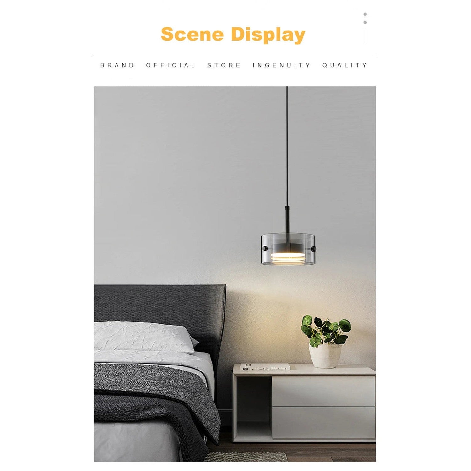 Nordic Glass LED Pendant Lamp — Modern Luxury Hanging Light for Dining Room & Living Room