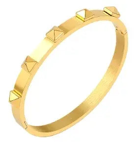 Stainless Steel Crystal Cuff Bracelet Bangle