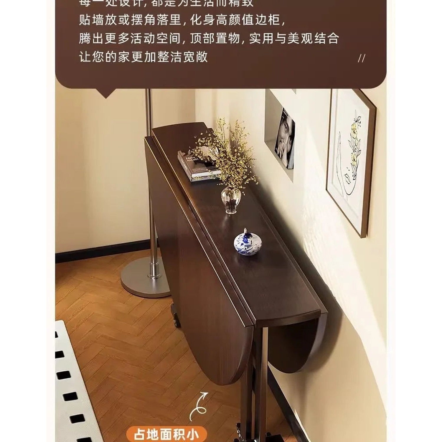 Round Foldable Dining Table — 100 & 120cm