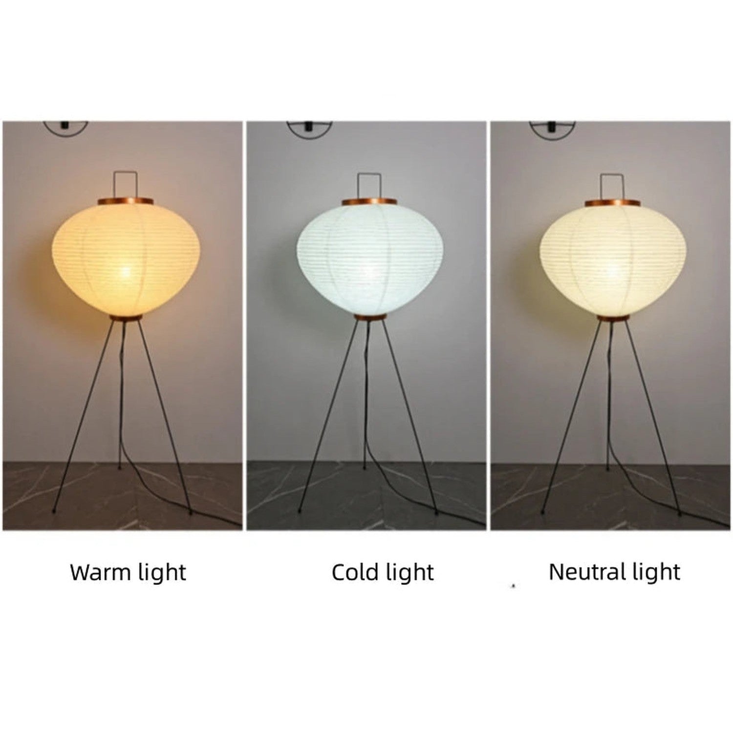 Wabi-Sabi Rice Paper Floor Lamp – Noguchi Style