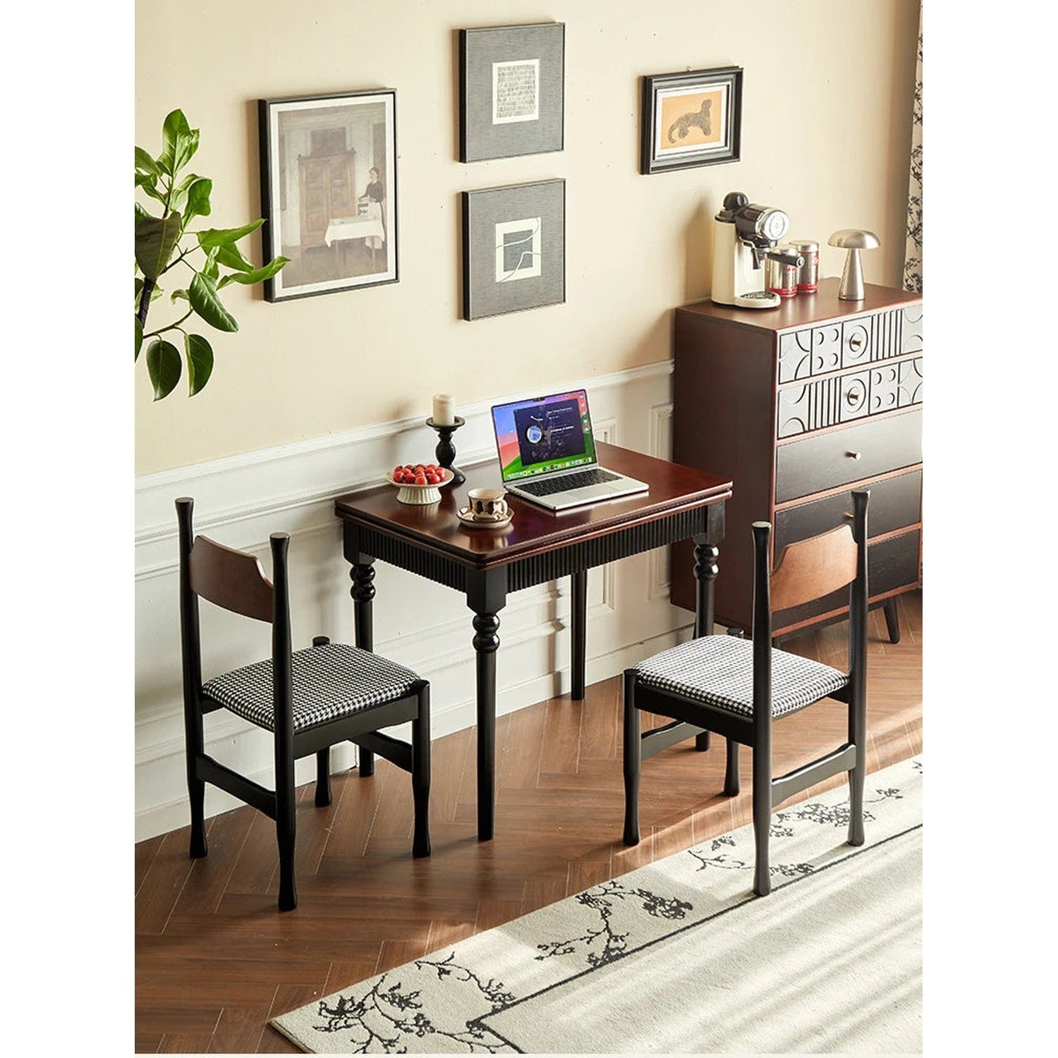 Mid-Century Foldable Dining Table