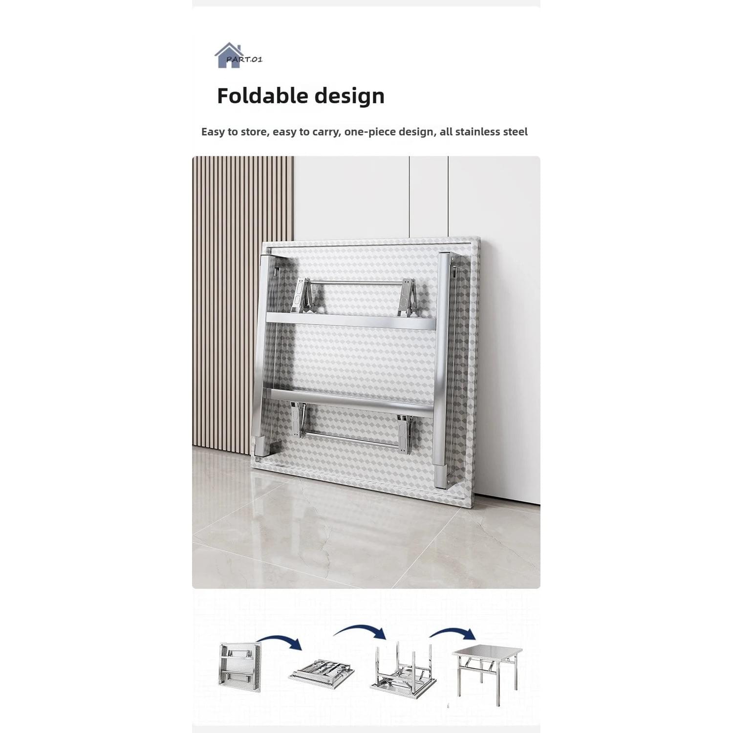 Foldable Stainless Steel Buffet & Serving Table