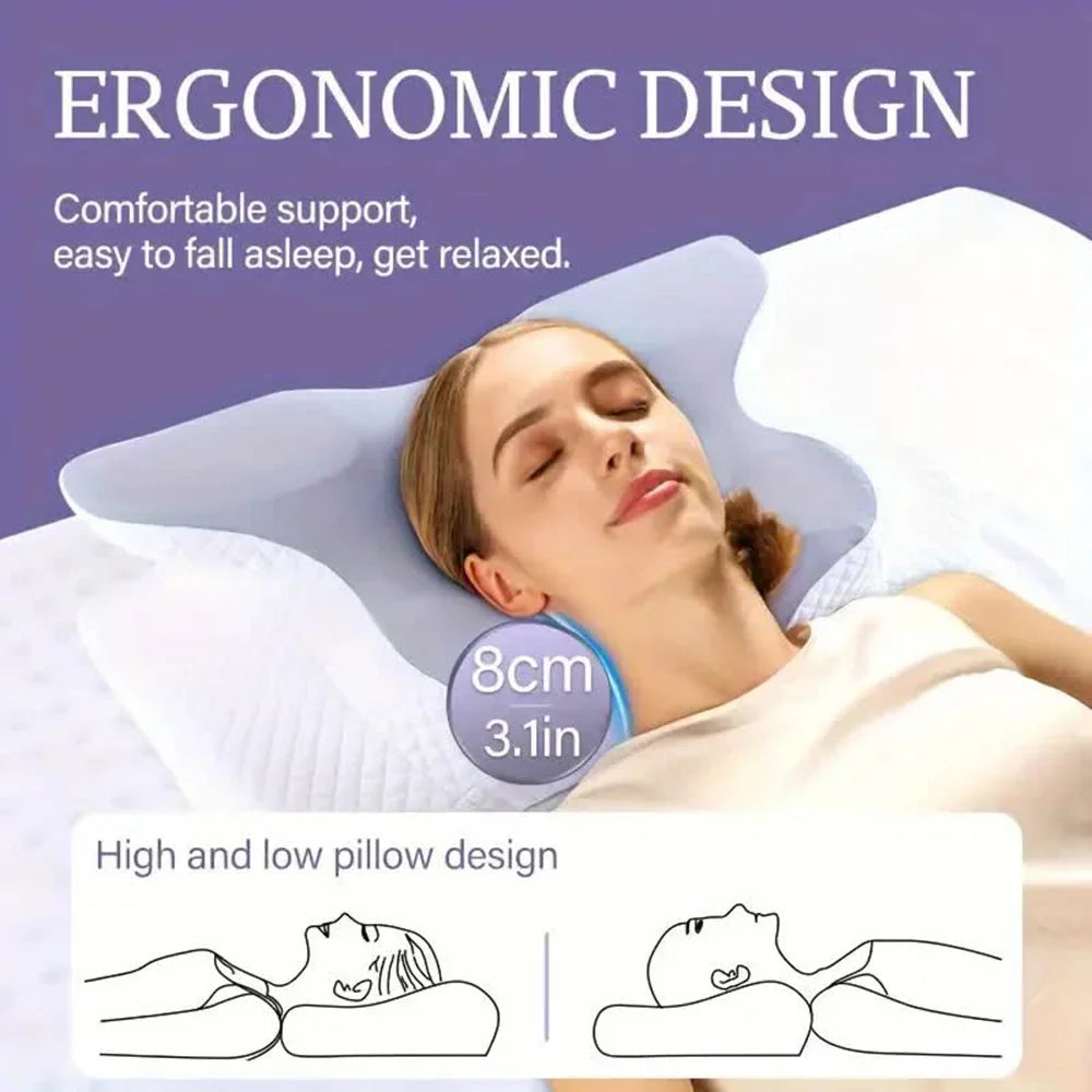 The Cloud Rest — Butterfly-Shaped Cervical Memory Foam Pillow for Neck Pain Relief