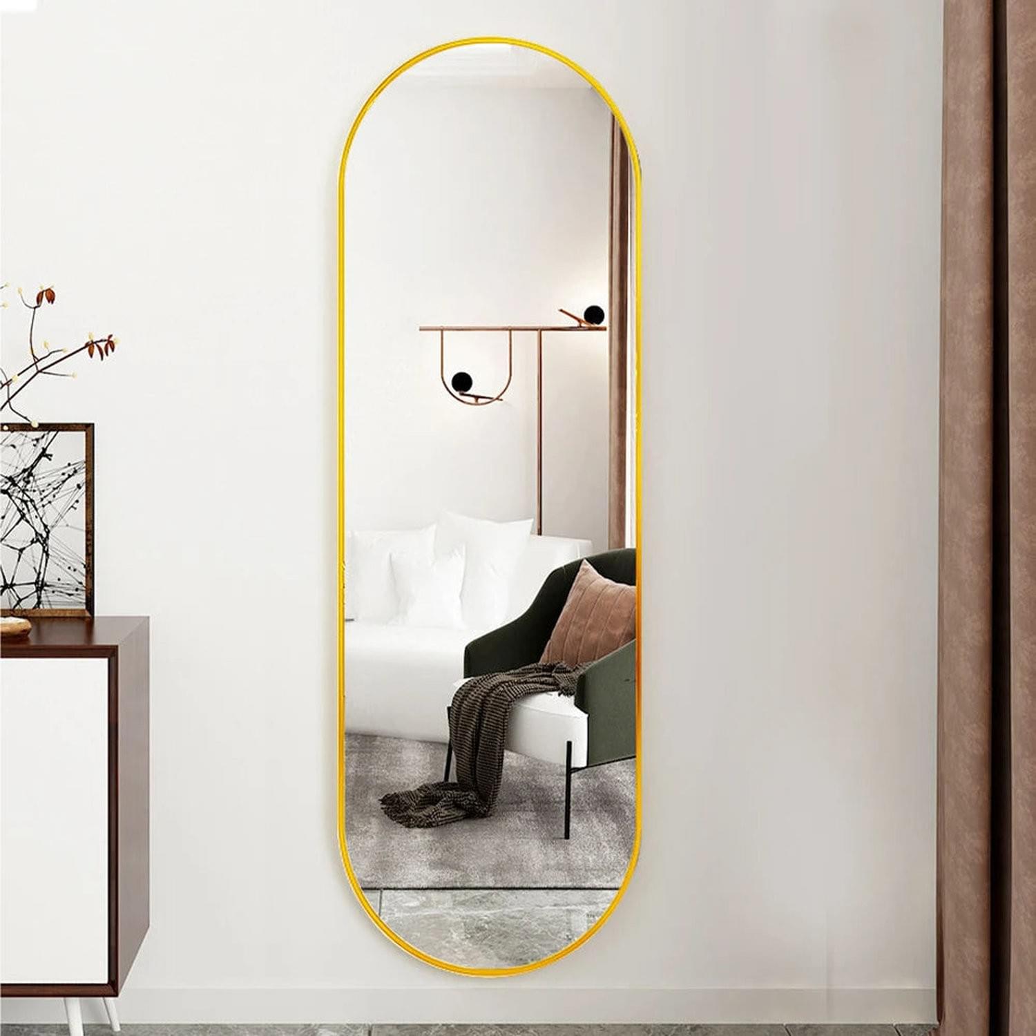 The Mirror That Opens the Room — Oversized Oval Full-Length Mirror