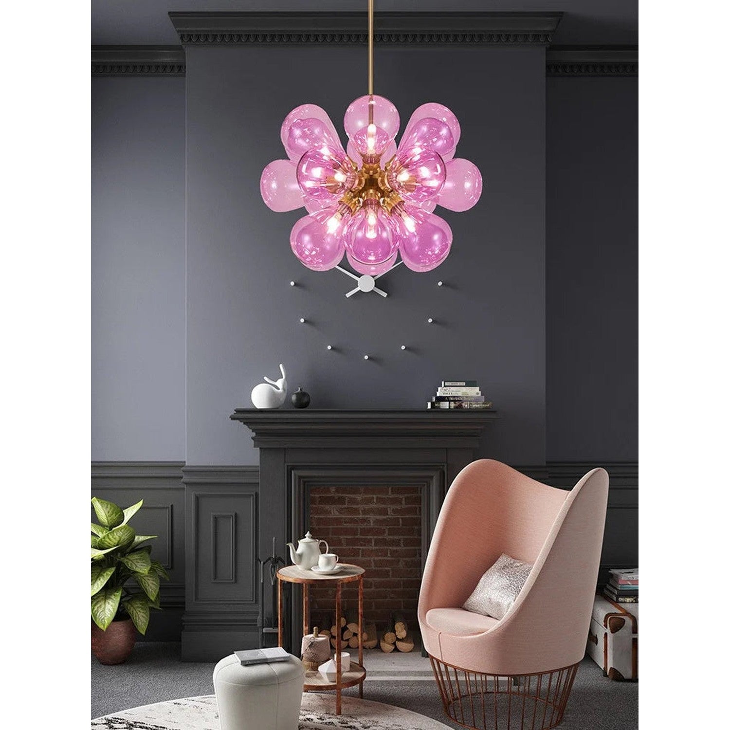 Suspended in Light — Designer Glass Bubble Chandelier for Bedroom & Living Room