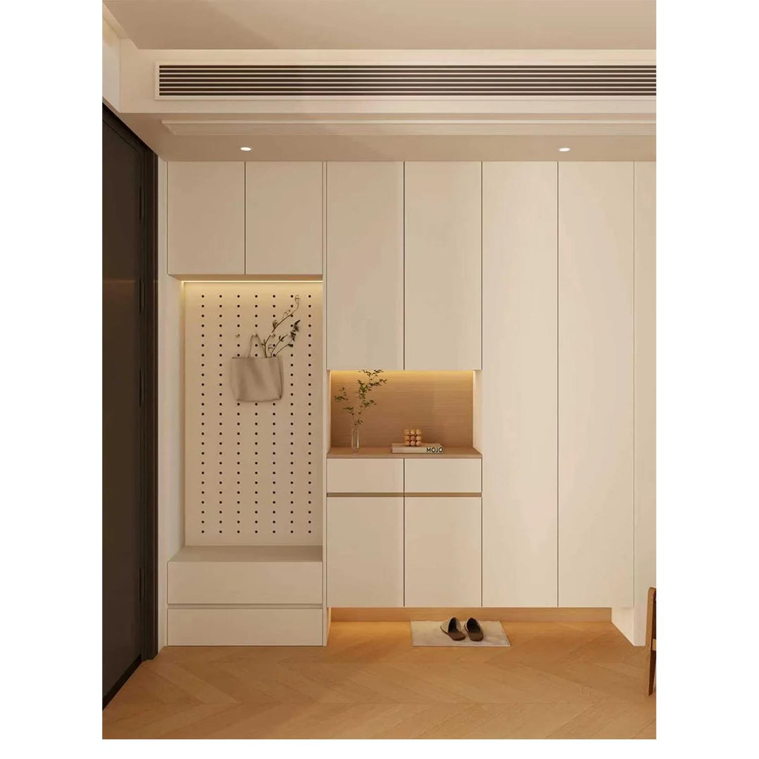 Custom Solid Wood Entryway Shoe Cabinet