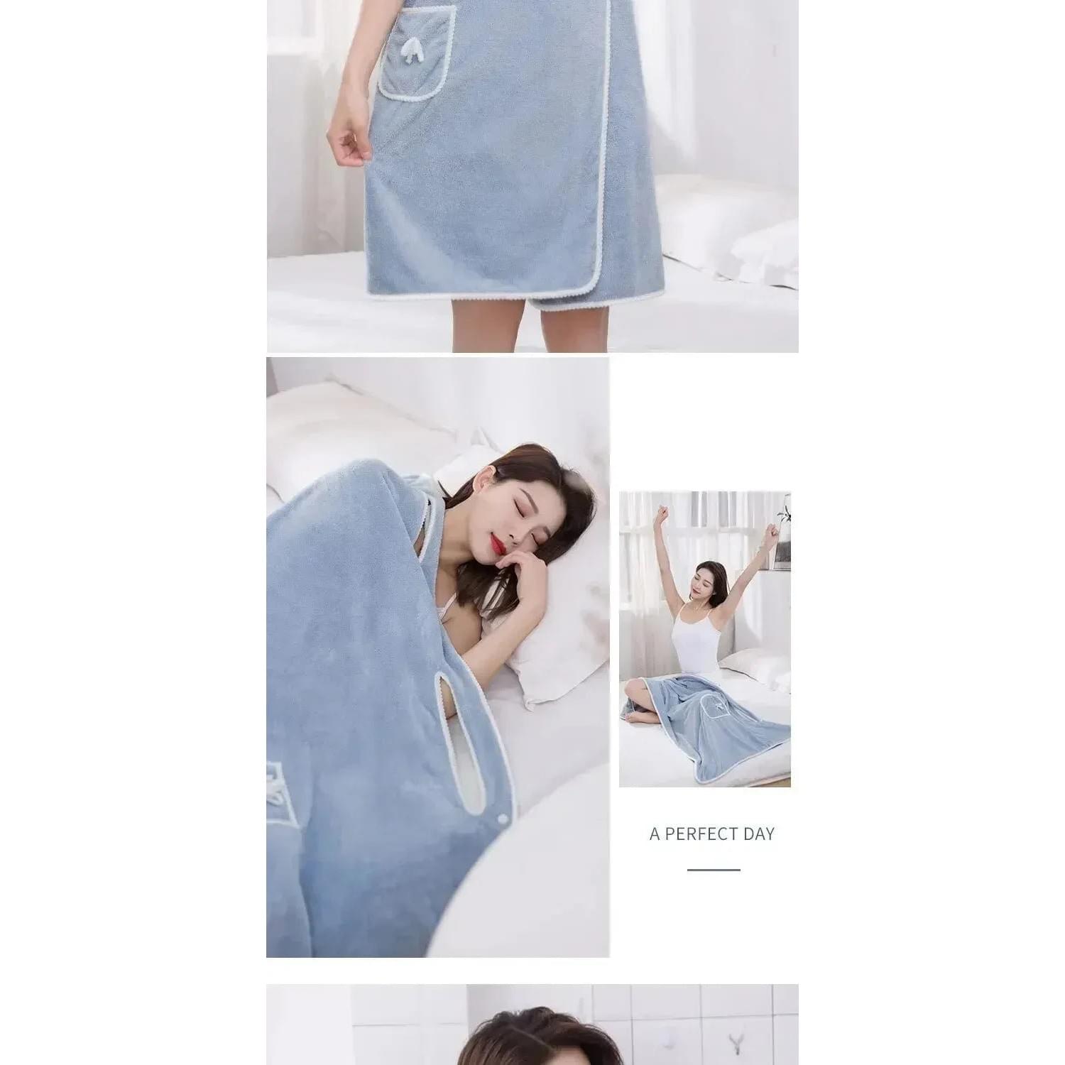 Wrap & Go — Wearable Fast-Dry Bath & Beach Towel (140×85cm)